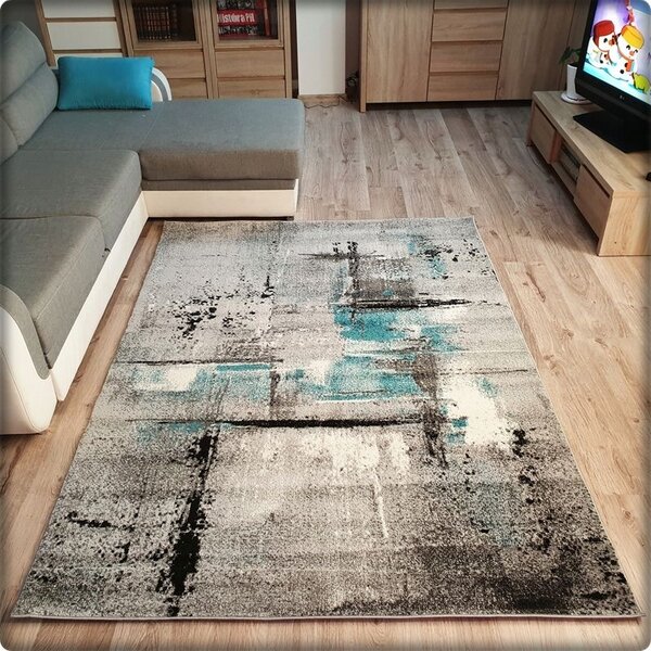 Moderný koberec SUMATRA - tyrkysový Picasso Rozmer koberca: 60x100cm