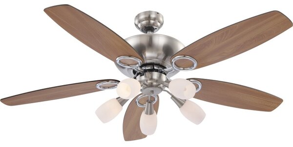 Globo 0337 stropné svietidlo s ventilátorom Jerry 5x40W | E14 - s ťahovým vypínačom