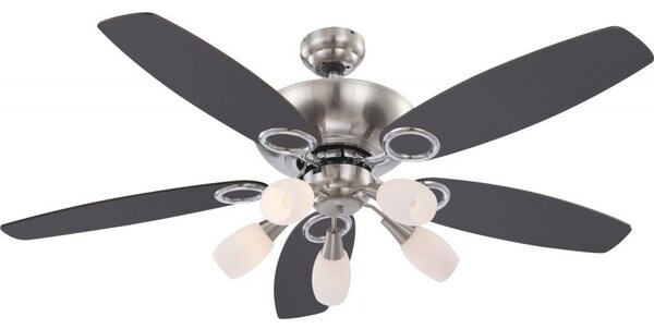 Globo 0337 stropné svietidlo s ventilátorom Jerry 5x40W | E14 - s ťahovým vypínačom