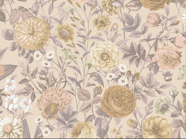 Vinylová tapeta Velvet Bloom krémová – bezova
