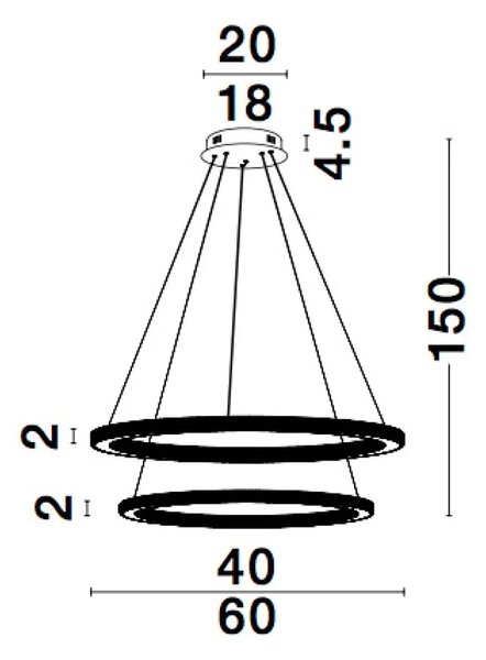 LED luster Cilion 56W 60 zlaté – Zlatá
