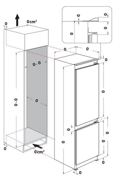 Whirlpool WHK2 5322 B4E + kupóny na daľší nákup - Chladnička kombinovaná zabudovateľná