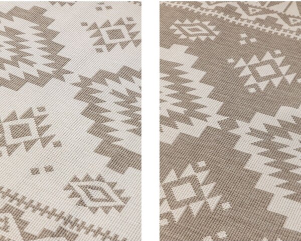 Krémovo-hnedý vonkajší koberec 80x150 cm Gemini – Elle Decoration