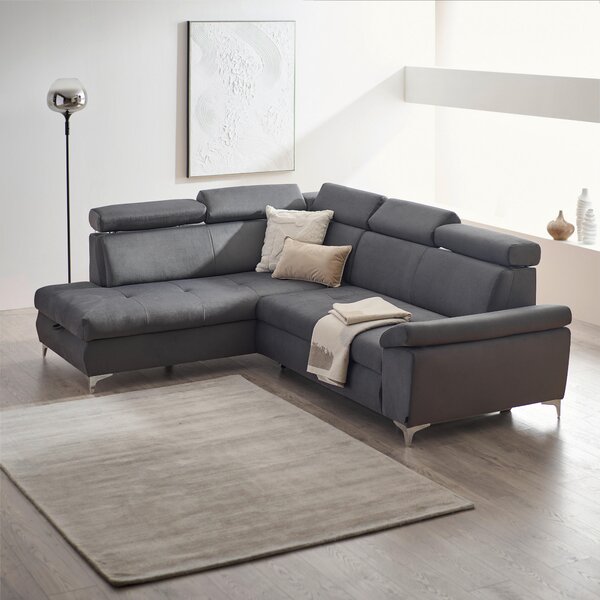 ROHOVÁ SEDAČKA, textil, tmavosivá Carryhome - Sedačky