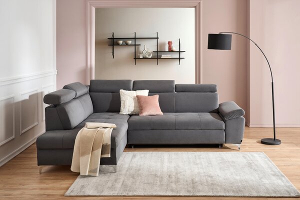 ROHOVÁ SEDAČKA, textil, tmavosivá Carryhome - Sedačky