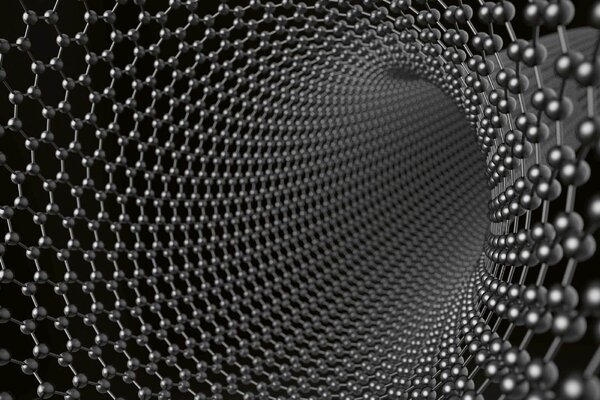 DIMEX | Vliesové fototapety na stenu Štruktúra uhlíkových nanotrubíc MS-5-2596 | 375 x 250 cm | biela, čierna