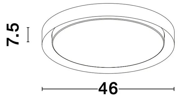 LED stropné svietidlo Troy 46 biele – Biela