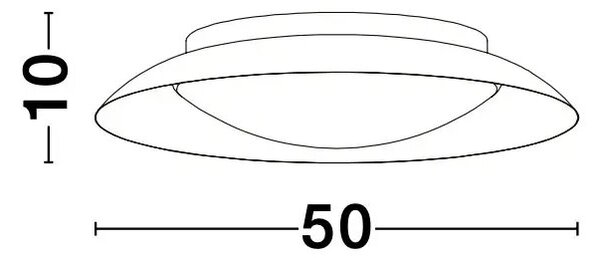 Stropné svietidlo LED so stmievaním Zano 50 zlaté – Zlatá