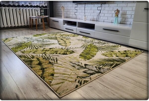Dekorstudio Moderný koberec GARDEN so vzorom listov 716 Rozmer koberca: 80x150cm