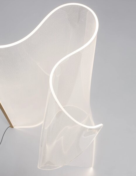 LED stojaca lampa Siderno – Zlatá