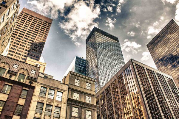 DIMEX | Vliesové fototapety na stenu Panoráma New York City MS-5-2979 | 375 x 250 cm | modrá, biela, hnedá