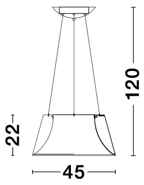 Škandinávsky luster Volcano 45 čierne – Čierna