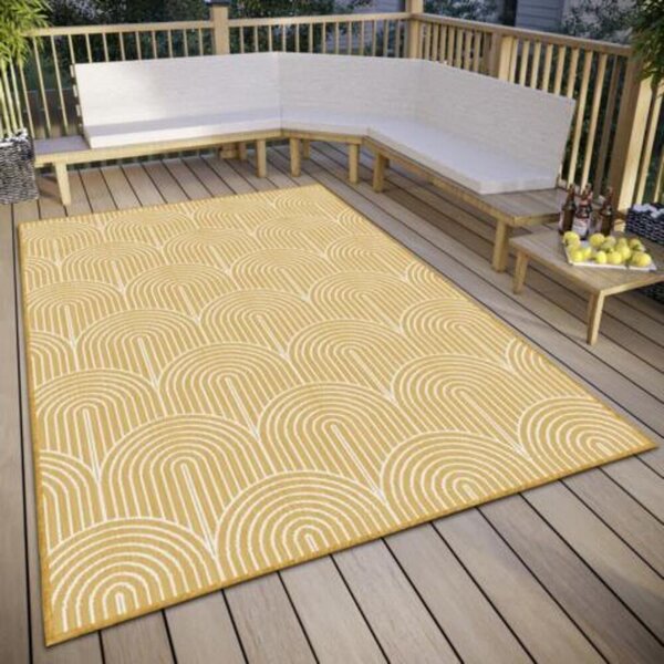 Okrovožltý vonkajší koberec 120x170 cm Pangli Ochre – Hanse Home