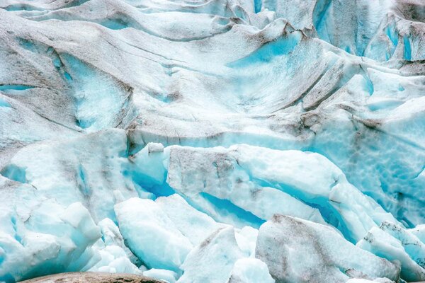 DIMEX | Vliesové fototapety na stenu Ľadovec Nigardsbreen MS-5-3091 | 375 x 250 cm | modrá, biela, šedá