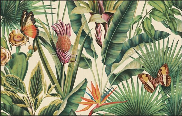 Vinylová tapeta Fiori krémová – bezova