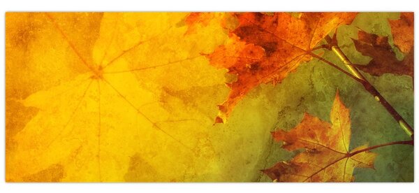 Obraz - Jesenné listy (120x50 cm)