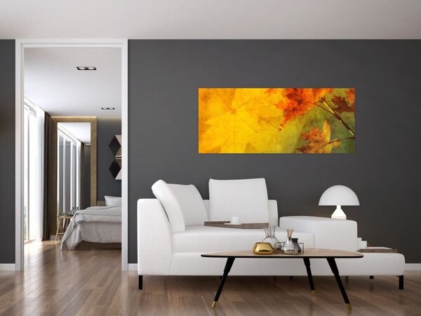 Obraz - Jesenné listy (120x50 cm)