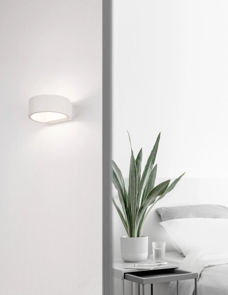 LED nástenné svietidlo Enna – Biela