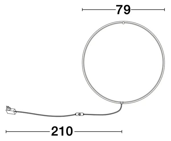 LED nástenné svietidlo Ring 28W 79 zlaté – Čierna