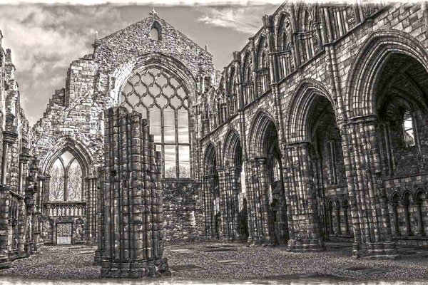 DIMEX | Vliesové fototapety na stenu Holyrood, monochromatický MS-5-1057 | 375 x 250 cm | biela, čierna, šedá