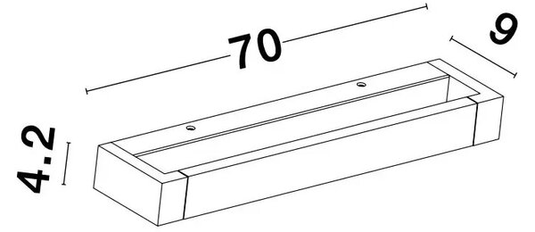 LED nástenné svietidlo Line 70 biele – Biela