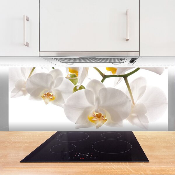 Sklenený obklad Do kuchyne Orchidea kvety príroda 125x50 cm
