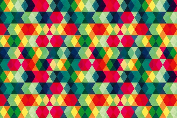 DIMEX | Vliesové fototapety na stenu Farebné trojuholníky MS-5-2052 | 375 x 250 cm | zelená, modrá, červená, žltá, oranžová