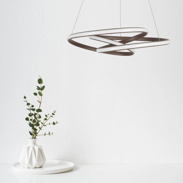 LED luster Menton 52 Hnedá