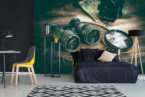 DIMEX | Vliesové fototapety na stenu Starý ďalekohľad MS-5-2116 | 375 x 250 cm | béžová, čierna, hnedá