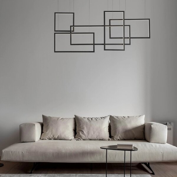 LED luster Cornice – Čierna