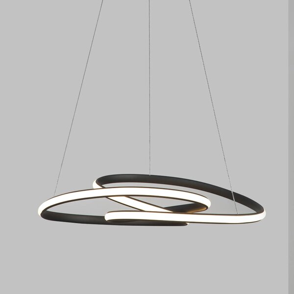 LED luster Menton 52 čierne – Čierna