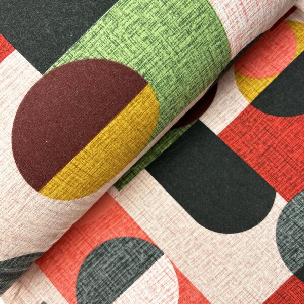 Ervi bavlna flanel š.240cm Abstraktné kompozície - 26718-2, metráž