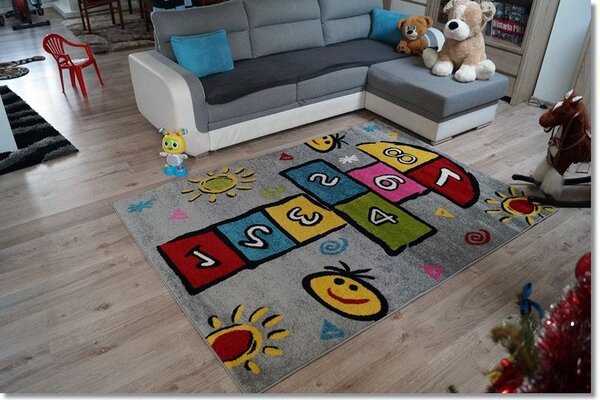Dekorstudio Detský koberec KIDS - Sivá škôlka Rozmer koberca: 140x190cm