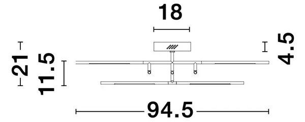 Stropné svietidlo LED so stmievaním Raccio 94 zlaté – Zlatá