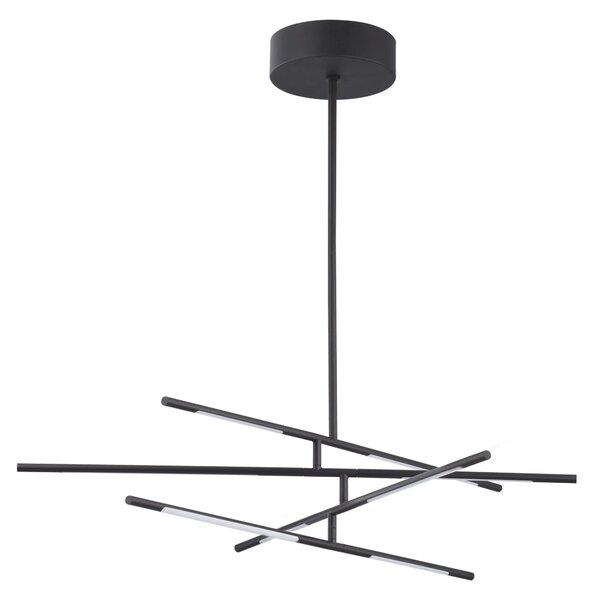LED luster Raccio 84 čierne – Čierna