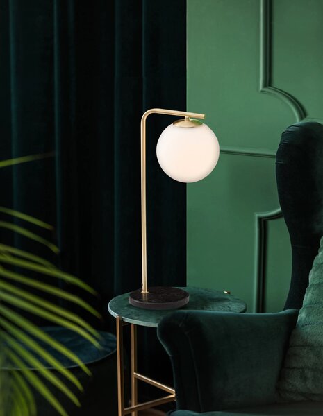 Dizajnová stolová lampa Alvarez – Zlatá