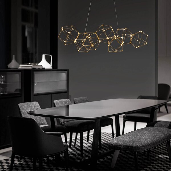 LED luster Nebula 108 zlaté – Zlatá