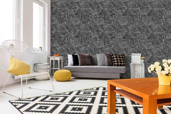 DIMEX | Vliesové fototapety na stenu Vektorové ilustrácie MS-5-2502 | 375 x 250 cm | biela, čierna