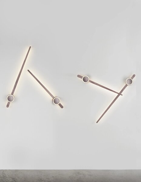 LED nástenné svietidlo Kedo 80 hnedá