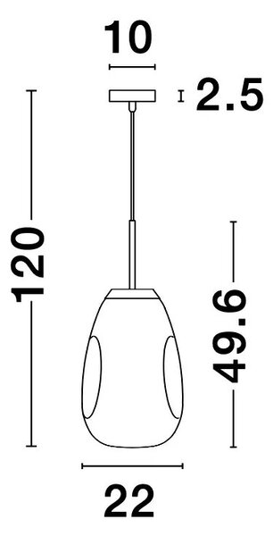 Rustikálny luster Lava 22 chróm – Sivá