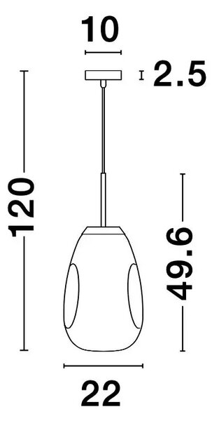 Rustikálny luster Lava 22 zlaté – Zlatá