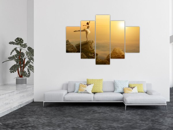 Obraz - Baletka na skale (150x105 cm)