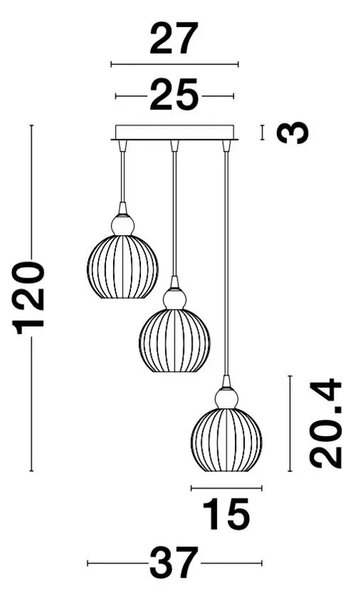 Retro luster Odell 37 biele – Biela