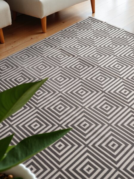 ELLE Decoration , Behúň Perles 106185 White Grey z kolekcie Elle, 80x240, šedá, obývacia izba