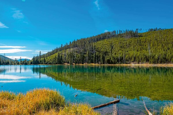 Samolepiaca vliesová fototapeta Jazero v Yellowstone 375 x 250 cm