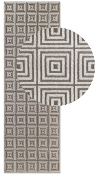 ELLE Decoration , Behúň Perles 106185 White Grey z kolekcie Elle, 80x240, šedá, obývacia izba