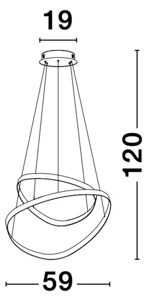 LED luster Aries 59 čierne – Čierna