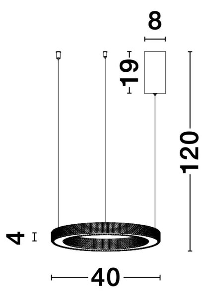 LED luster Fiore 40 zlaté – Zlatá