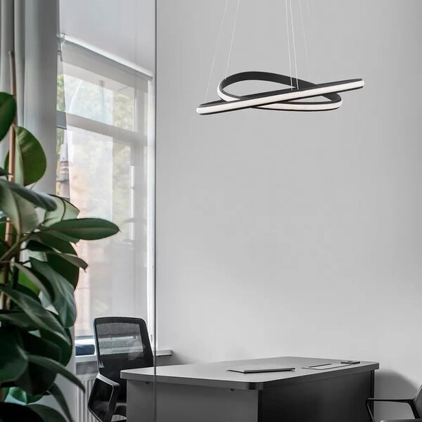 LED luster Aries 59 čierne – Čierna