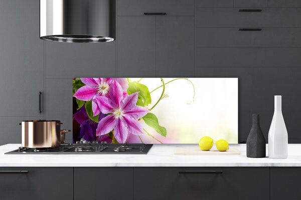 Sklenený obklad Do kuchyne Kvety príroda 125x50 cm